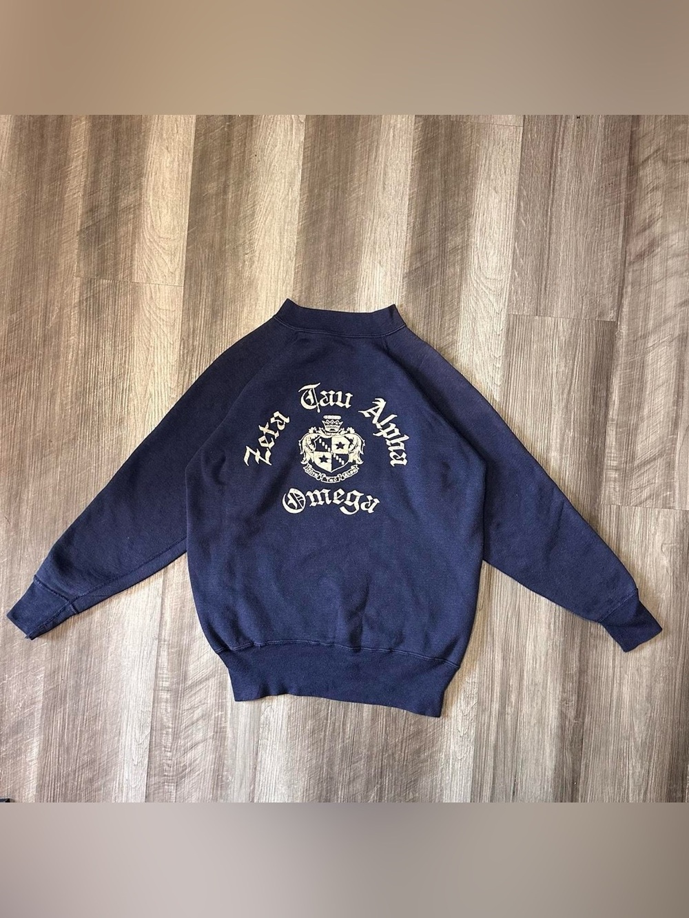 Vintage 60’s Flocked Tau Alpha Omega Crewneck
